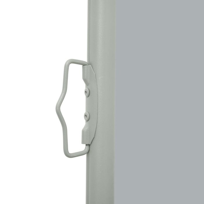 Auvent latéral rétractable de patio 100x500 cm Gris – Image 2