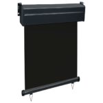 Auvent latéral de balcon 65x250 cm noir – Image 2