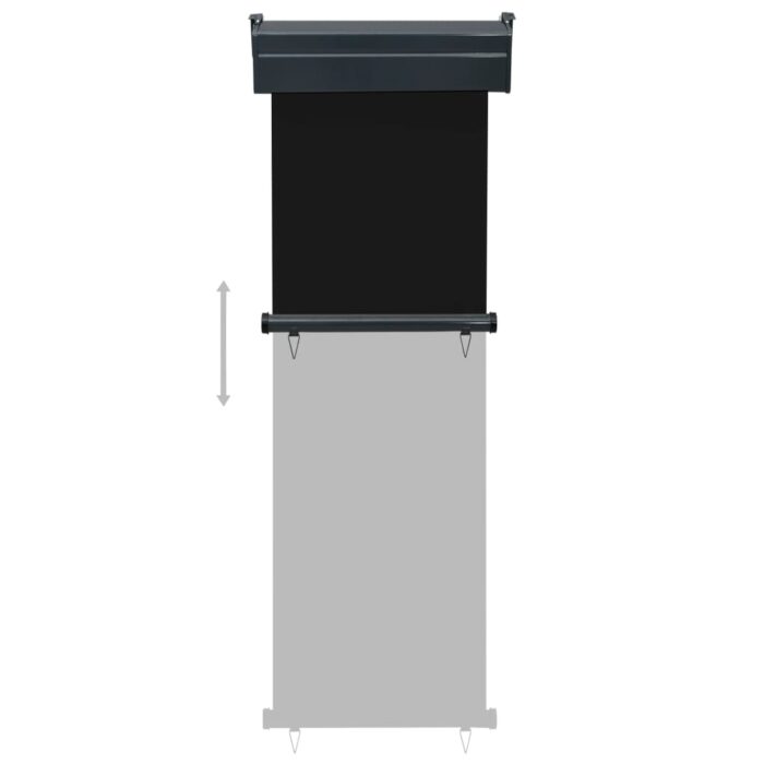 Auvent latéral de balcon 65x250 cm noir – Image 4