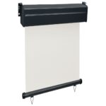 Auvent latéral de balcon 65x250 cm Crème – Image 2