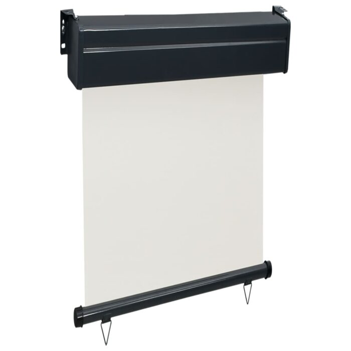 Auvent latéral de balcon 65x250 cm Crème – Image 2