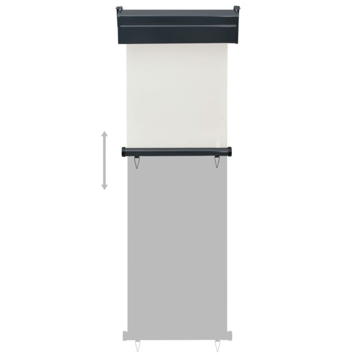 Auvent latéral de balcon 65x250 cm Crème – Image 4