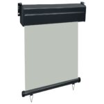 Auvent latéral de balcon 65x250 cm Gris – Image 2