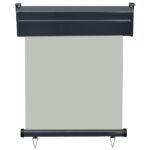 Auvent latéral de balcon 65x250 cm Gris – Image 3