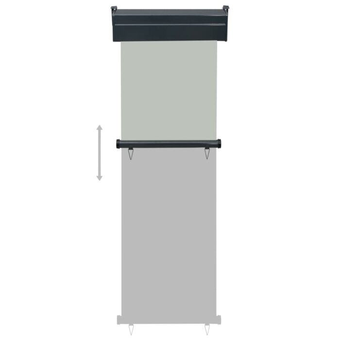 Auvent latéral de balcon 65x250 cm Gris – Image 4
