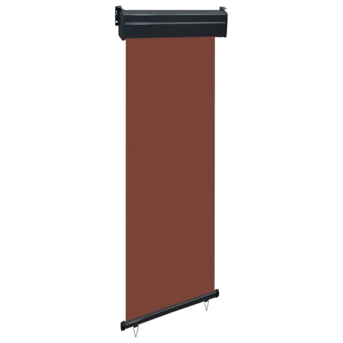 Auvent latéral de balcon 65x250 cm Marron – Image 1