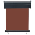 Auvent latéral de balcon 65x250 cm Marron – Image 3