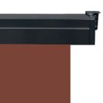 Auvent latéral de balcon 65x250 cm Marron – Image 6