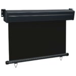 Auvent latéral de balcon 85x250 cm noir – Image 2