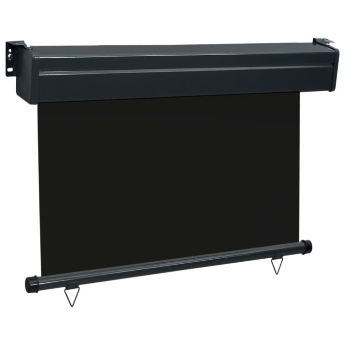 Auvent latéral de balcon 85x250 cm noir – Image 2
