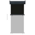 Auvent latéral de balcon 85x250 cm noir – Image 4