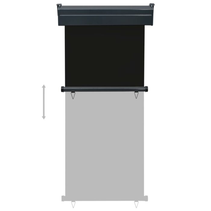 Auvent latéral de balcon 85x250 cm noir – Image 4