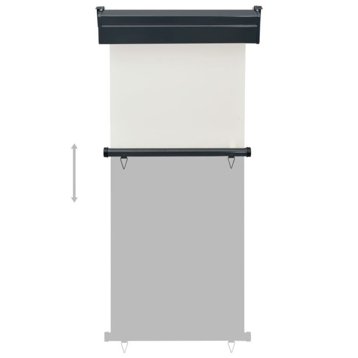 Auvent latéral de balcon 85x250 cm Crème – Image 4