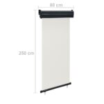 Auvent latéral de balcon 85x250 cm Crème – Image 9