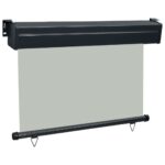 Auvent latéral de balcon 85x250 cm Gris – Image 2