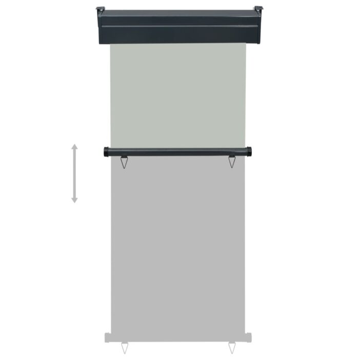 Auvent latéral de balcon 85x250 cm Gris – Image 4