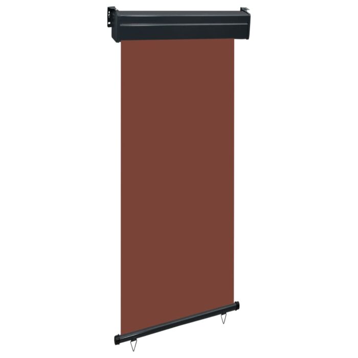 Auvent latéral de balcon 85x250 cm Marron – Image 1