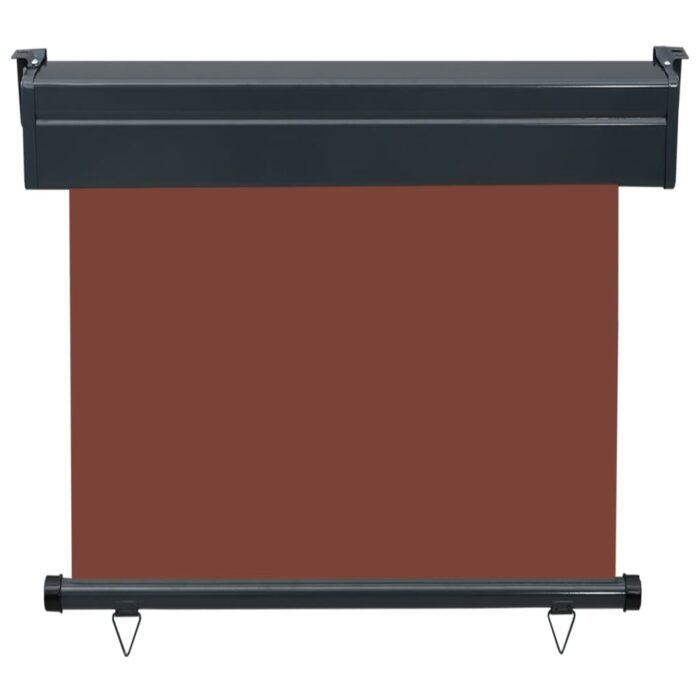 Auvent latéral de balcon 85x250 cm Marron – Image 3