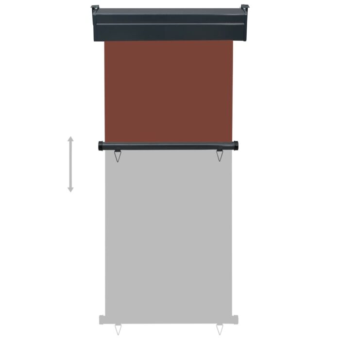 Auvent latéral de balcon 85x250 cm Marron – Image 9