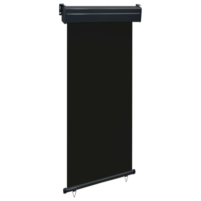 Auvent latéral de balcon 105x250 cm noir – Image 1