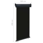 Auvent latéral de balcon 105x250 cm noir – Image 10
