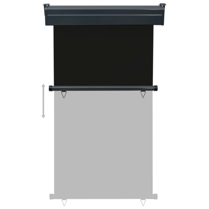 Auvent latéral de balcon 105x250 cm noir – Image 4