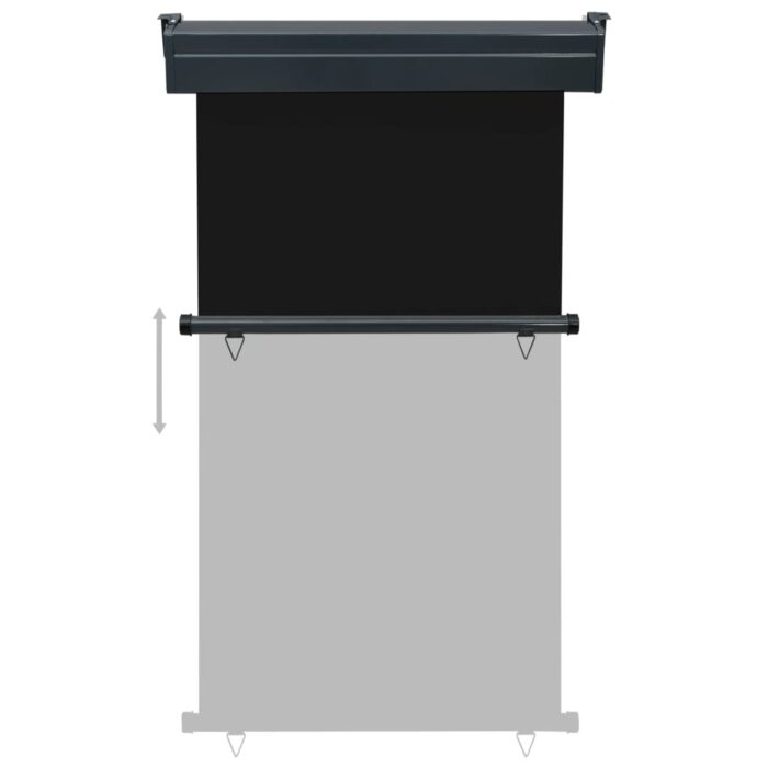 Auvent latéral de balcon 105x250 cm noir – Image 6
