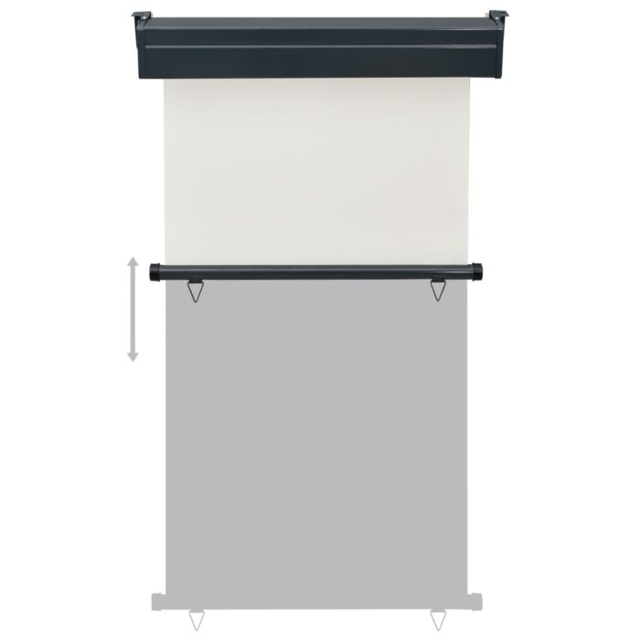 Auvent latéral de balcon 105x250 cm Crème – Image 4