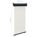 Auvent latéral de balcon 105x250 cm Crème – Image 9