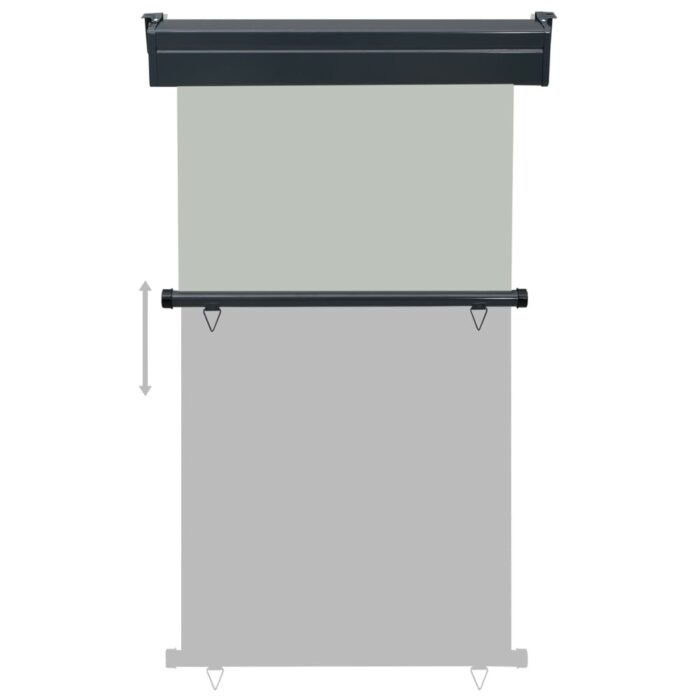 Auvent latéral de balcon 105x250 cm Gris – Image 4