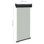 Auvent latéral de balcon 105x250 cm Gris – Image 9