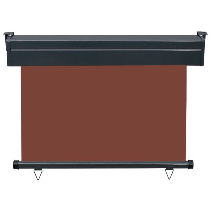 Auvent latéral de balcon 105x250 cm Marron – Image 3