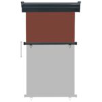Auvent latéral de balcon 105x250 cm Marron – Image 4