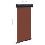 Auvent latéral de balcon 105x250 cm Marron – Image 9