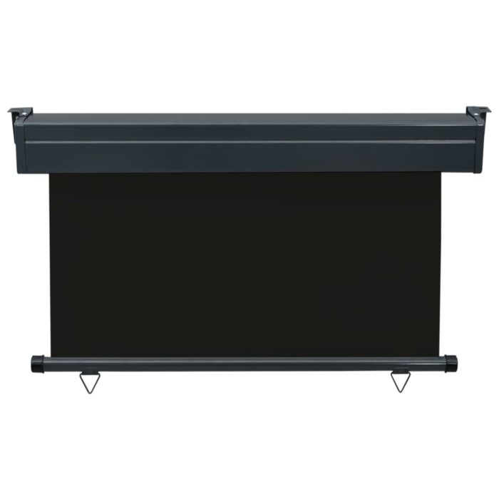 Auvent latéral de balcon 125x250 cm noir – Image 3
