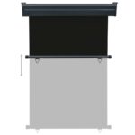 Auvent latéral de balcon 125x250 cm noir – Image 4