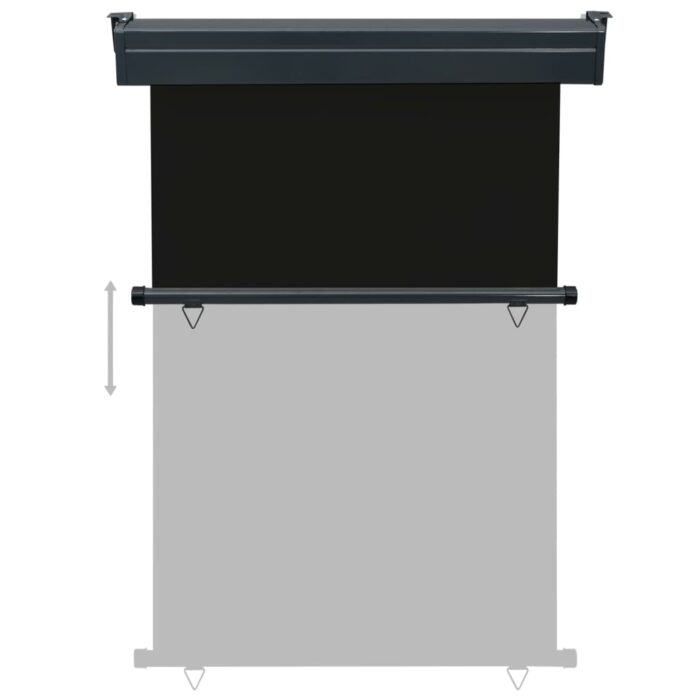 Auvent latéral de balcon 125x250 cm noir – Image 4