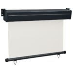 Auvent latéral de balcon 125x250 cm Crème – Image 2