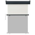 Auvent latéral de balcon 125x250 cm Crème – Image 4