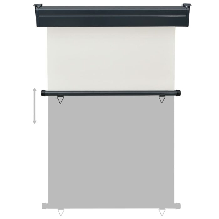 Auvent latéral de balcon 125x250 cm Crème – Image 4