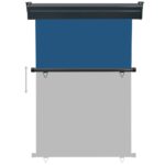 Auvent latéral de balcon 125x250 cm Bleu – Image 4