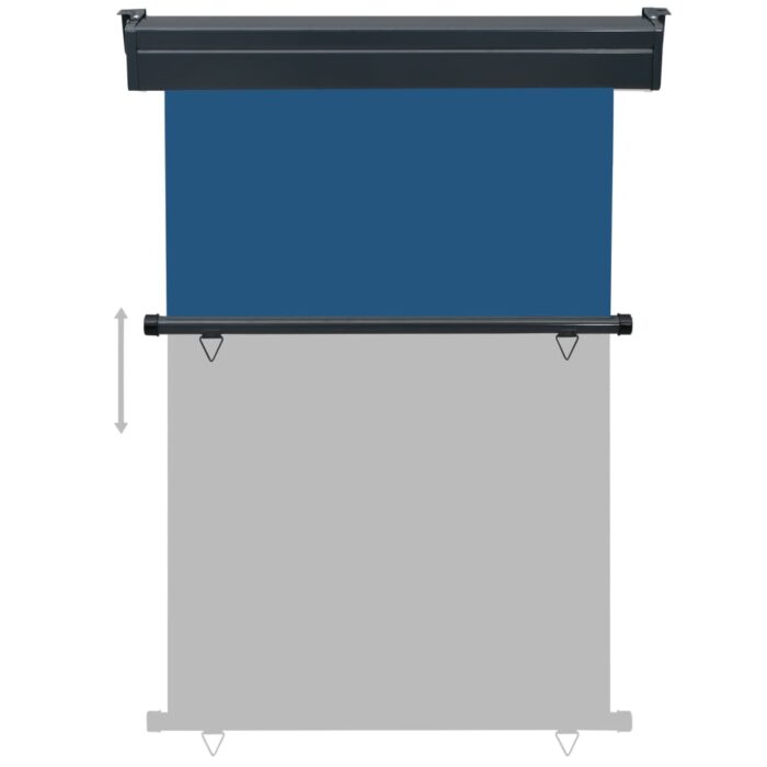 Auvent latéral de balcon 125x250 cm Bleu – Image 4