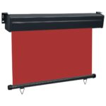 Auvent latéral de balcon 125x250 cm Rouge – Image 2