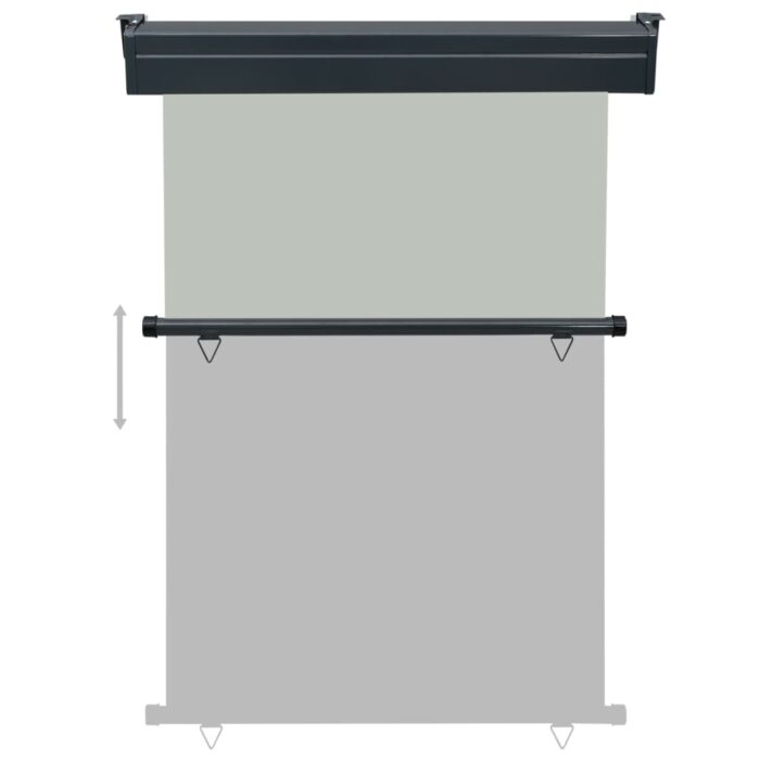 Auvent latéral de balcon 125x250 cm Gris – Image 4