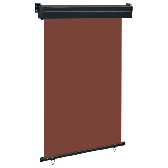 Auvent latéral de balcon 125x250 cm Marron – Image 1