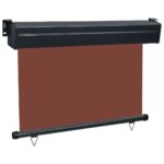 Auvent latéral de balcon 125x250 cm Marron – Image 2