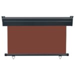 Auvent latéral de balcon 125x250 cm Marron – Image 3