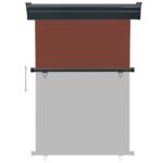 Auvent latéral de balcon 125x250 cm Marron – Image 4