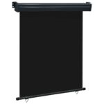 Auvent latéral de balcon 145x250 cm noir