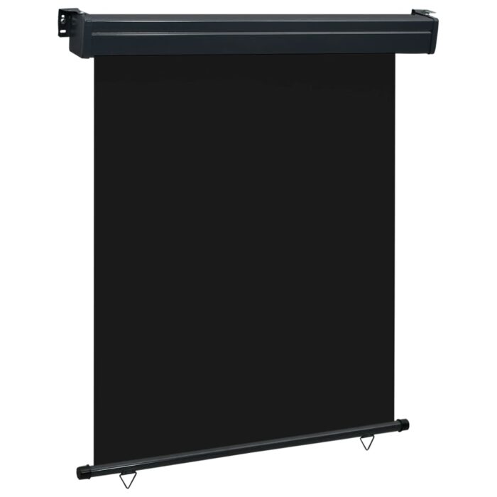 Auvent latéral de balcon 145x250 cm noir – Image 1